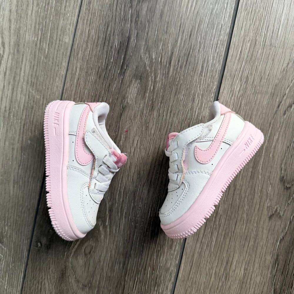 Nike Force 1 Low EasyOn Baby/Toddler Shoes White Pink Size 5C